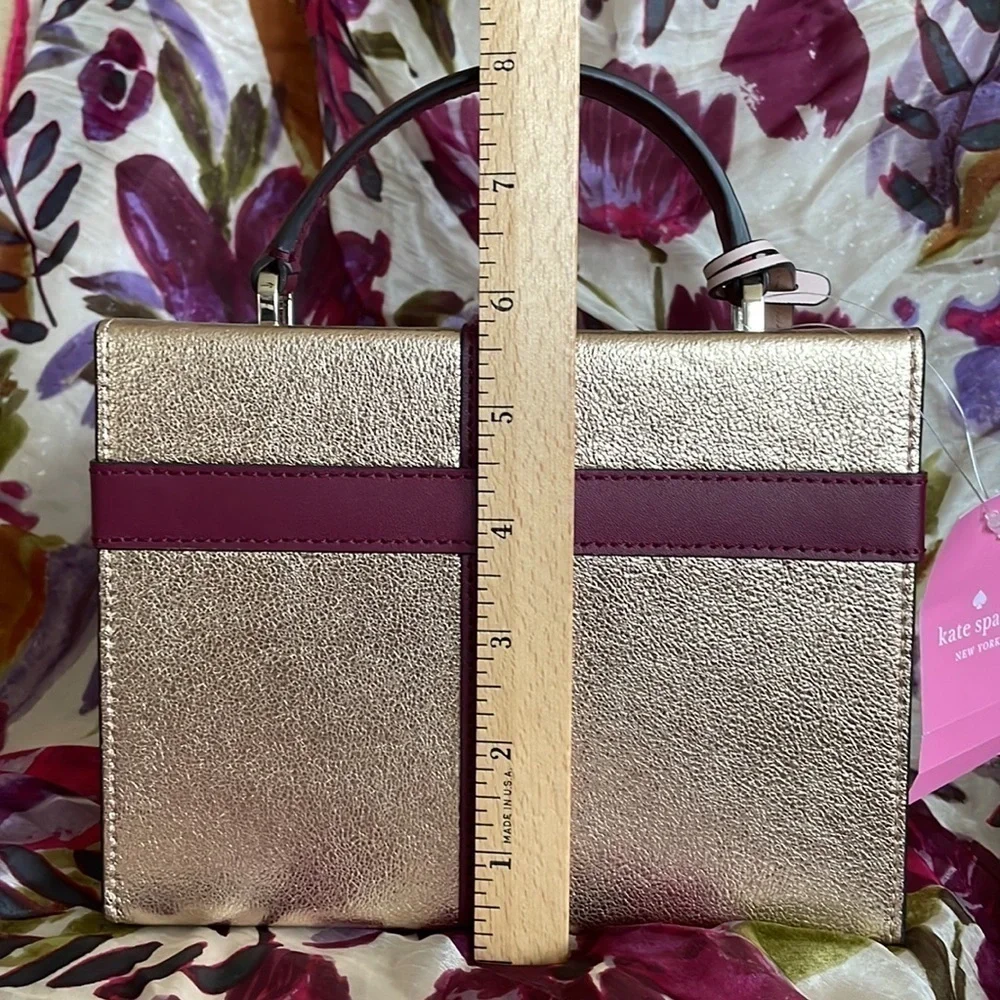 Brand New Kate Spade Leather Wrapping Party Gift Box Present Crossbody Purse